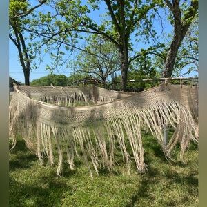 VINTAGE CANOPY BED FRINGE. 68 x 60